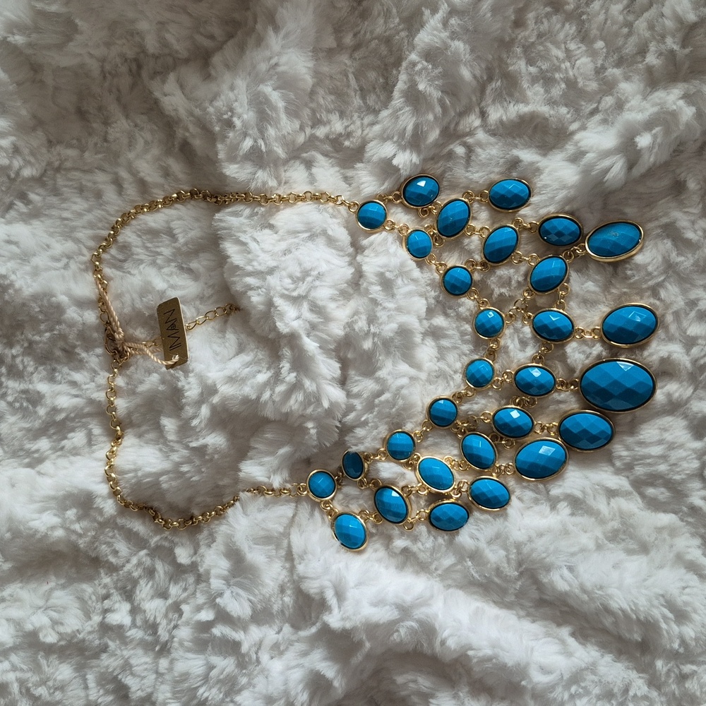 🎈Iman Two Color Reversible Drop Necklace NWT